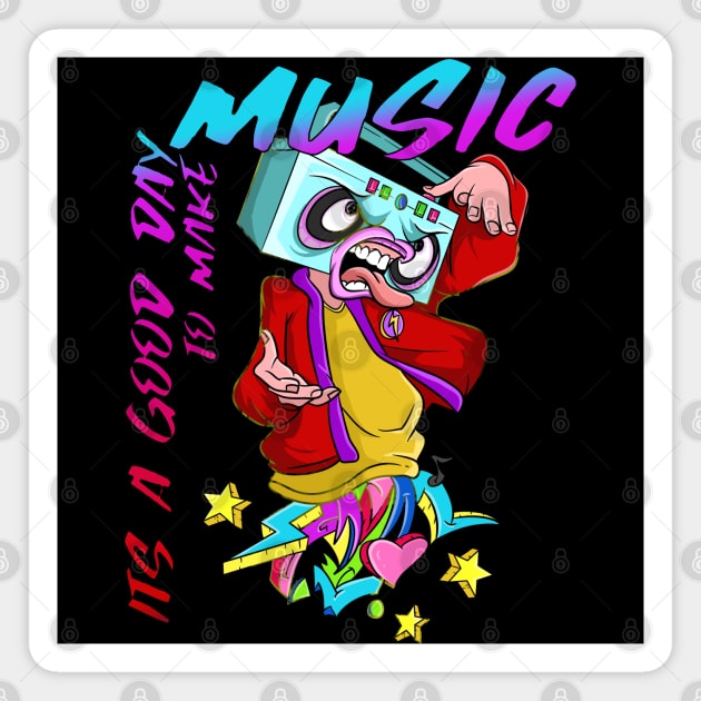 Music is everything Graffiti Magnet by Trendy Black Sheep